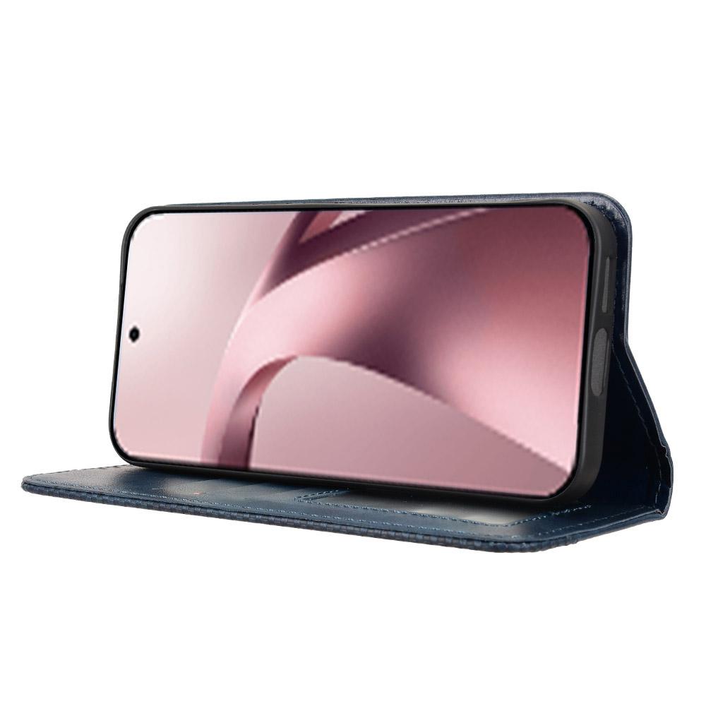 For Xiaomi 17T Pro 5G Magnetic Buckle Retro Texture Leather Phone Case - Blue - EDA007148119C
