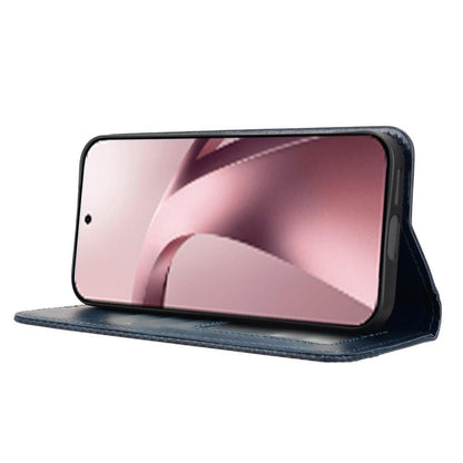For Xiaomi 17T Pro 5G Magnetic Buckle Retro Texture Leather Phone Case - Blue - EDA007148119C