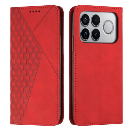For Redmi K90 Pro Max / Poco F8 Ultra Diamond Splicing Skin Feel Magnetic Leather Phone Case(Red)