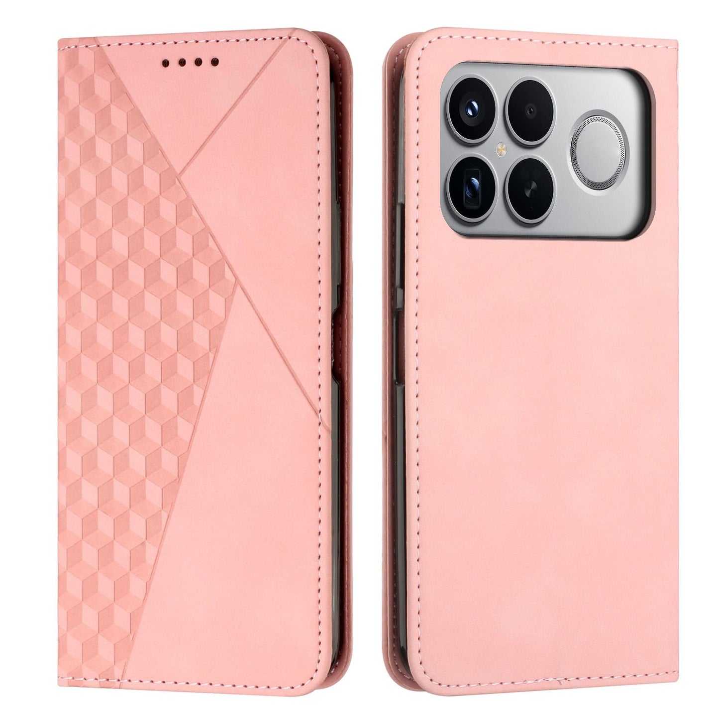 For Redmi K90 Pro Max / Poco F8 Ultra Diamond Splicing Skin Feel Magnetic Leather Phone Case(Rose Gold)