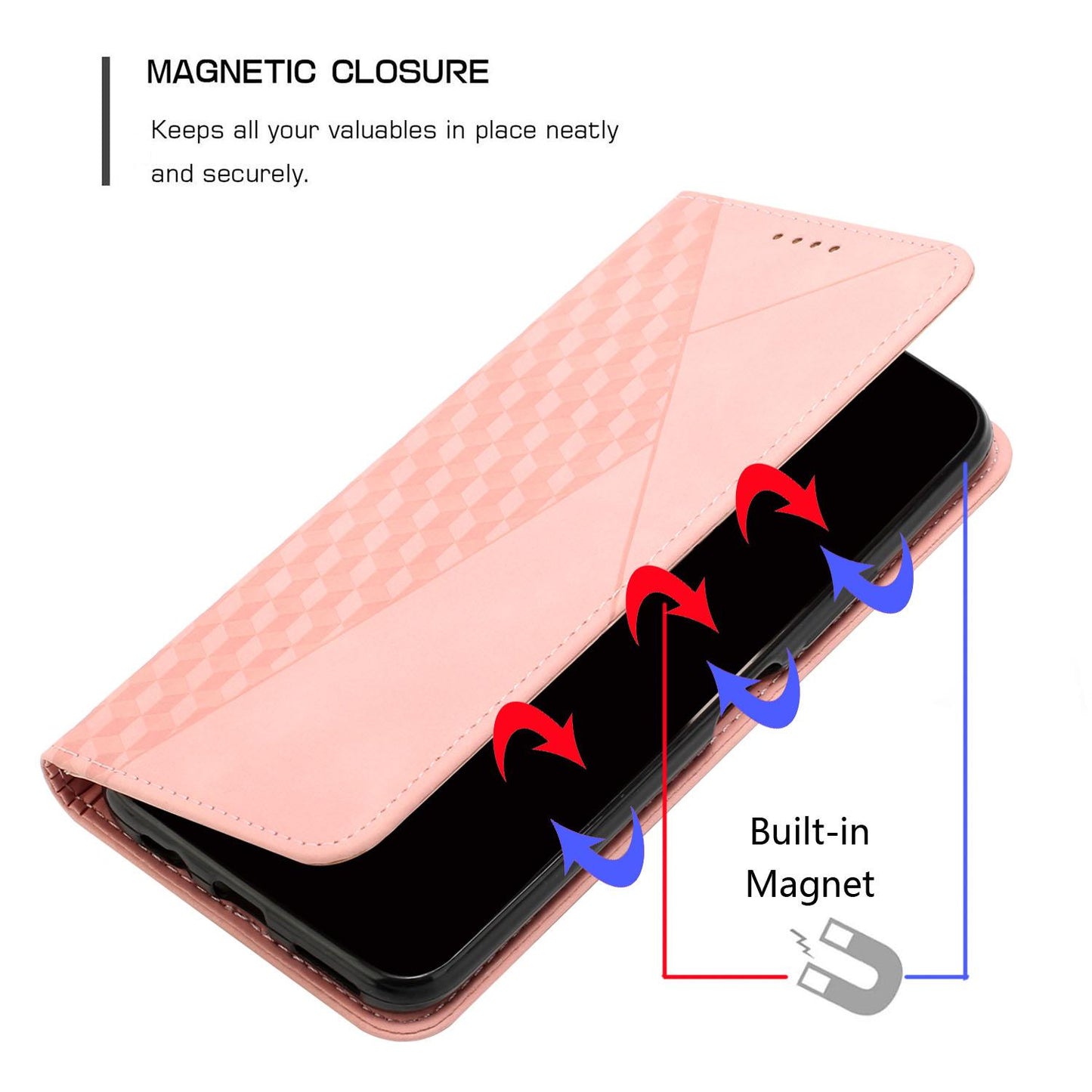 For Redmi K90 Pro Max / Poco F8 Ultra Diamond Splicing Skin Feel Magnetic Leather Phone Case(Rose Gold)