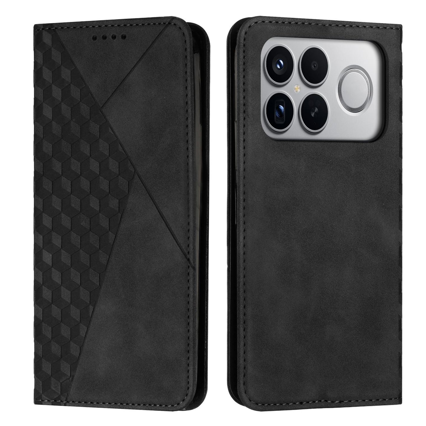 For Redmi K90 Pro Max / Poco F8 Ultra Diamond Splicing Skin Feel Magnetic Leather Phone Case(Black)