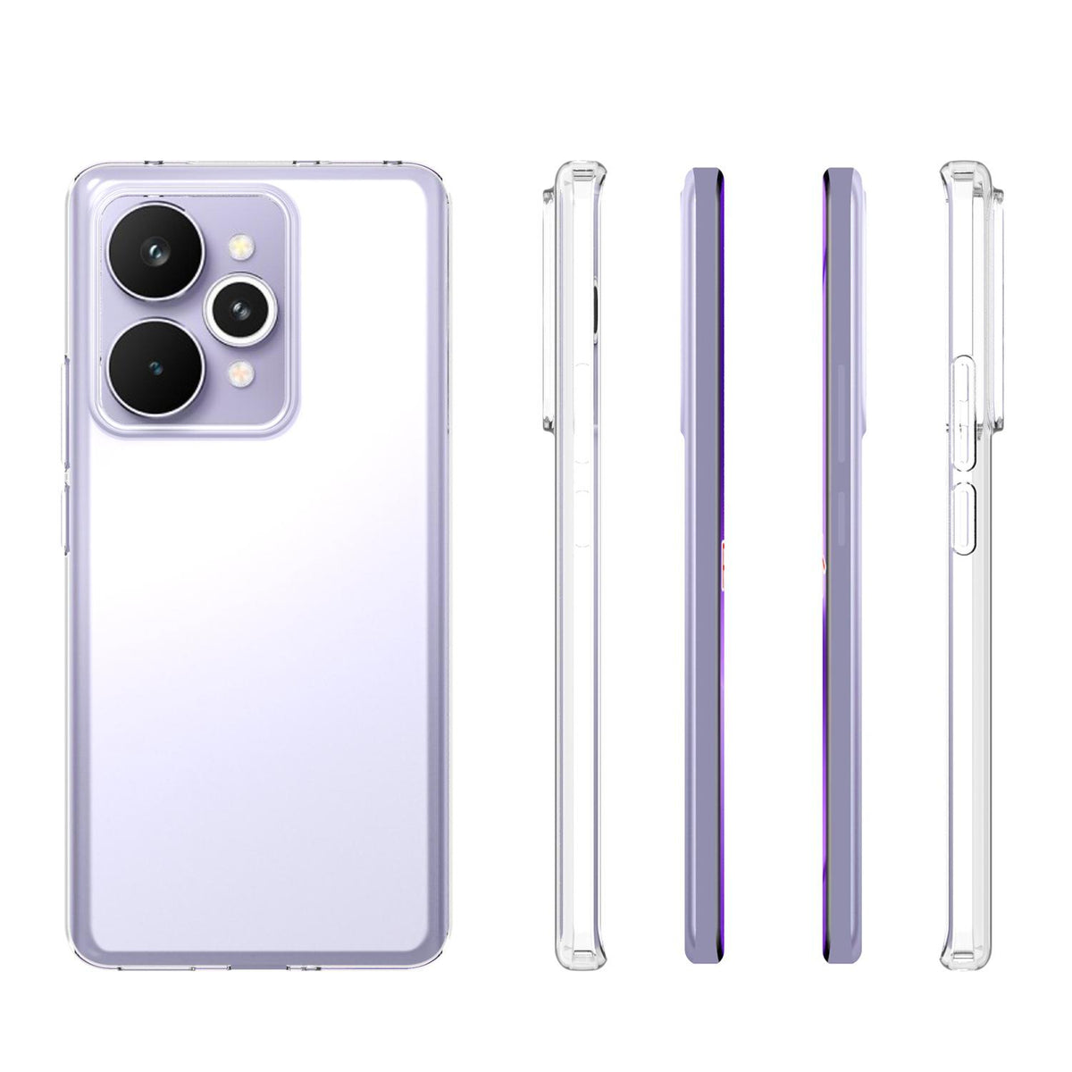 For Realme 15 Pro 5G Waterproof Texture TPU Phone Case - Transparent - EDA007172510A