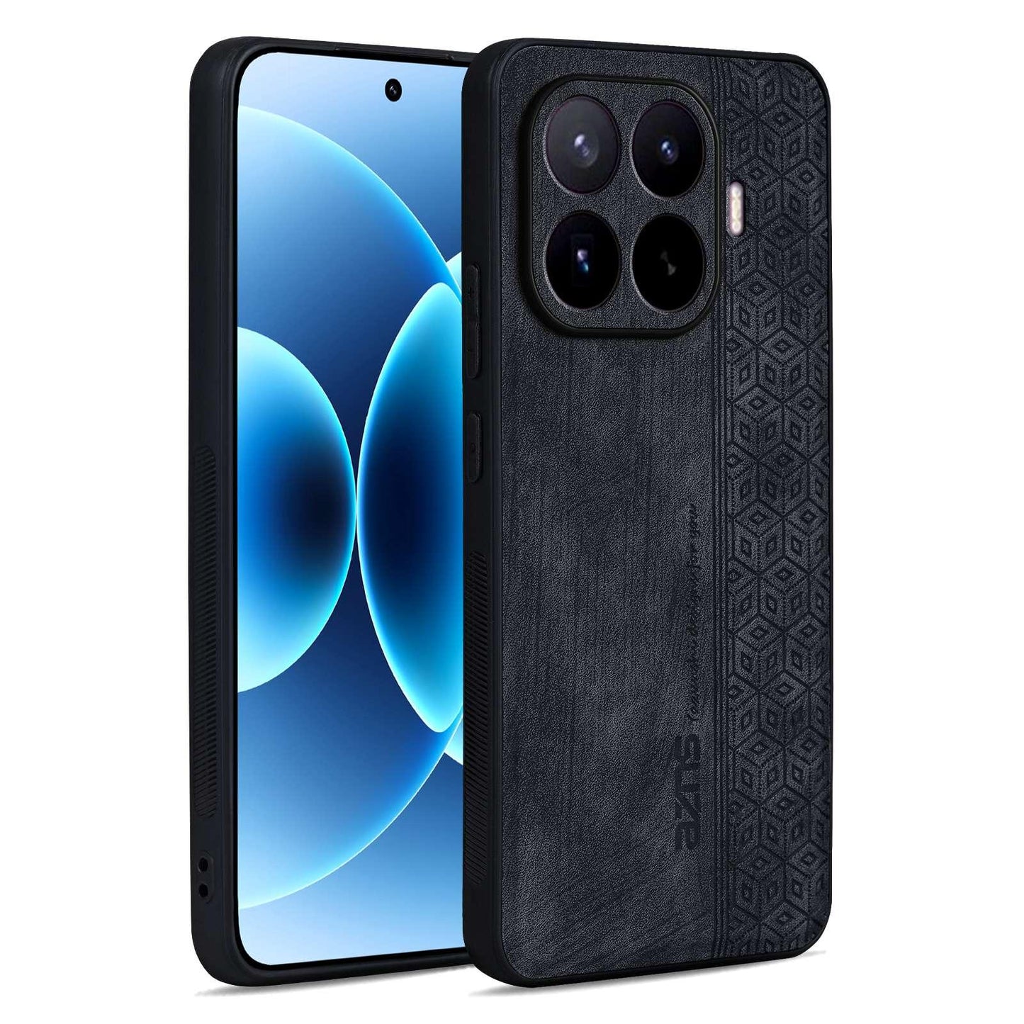 For Xiaomi 17T 5G AZNS 3D Embossed Skin Feel Phone Case(Black)