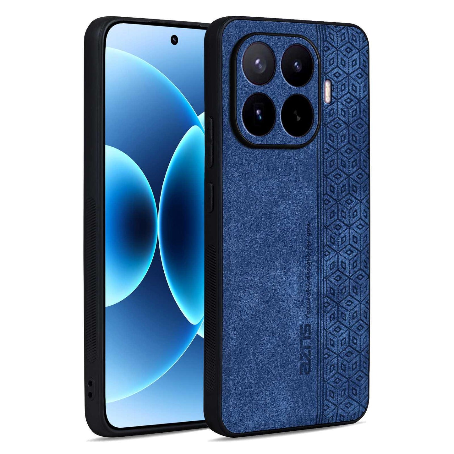 For Xiaomi 17T 5G AZNS 3D Embossed Skin Feel Phone Case(Sapphire Blue)