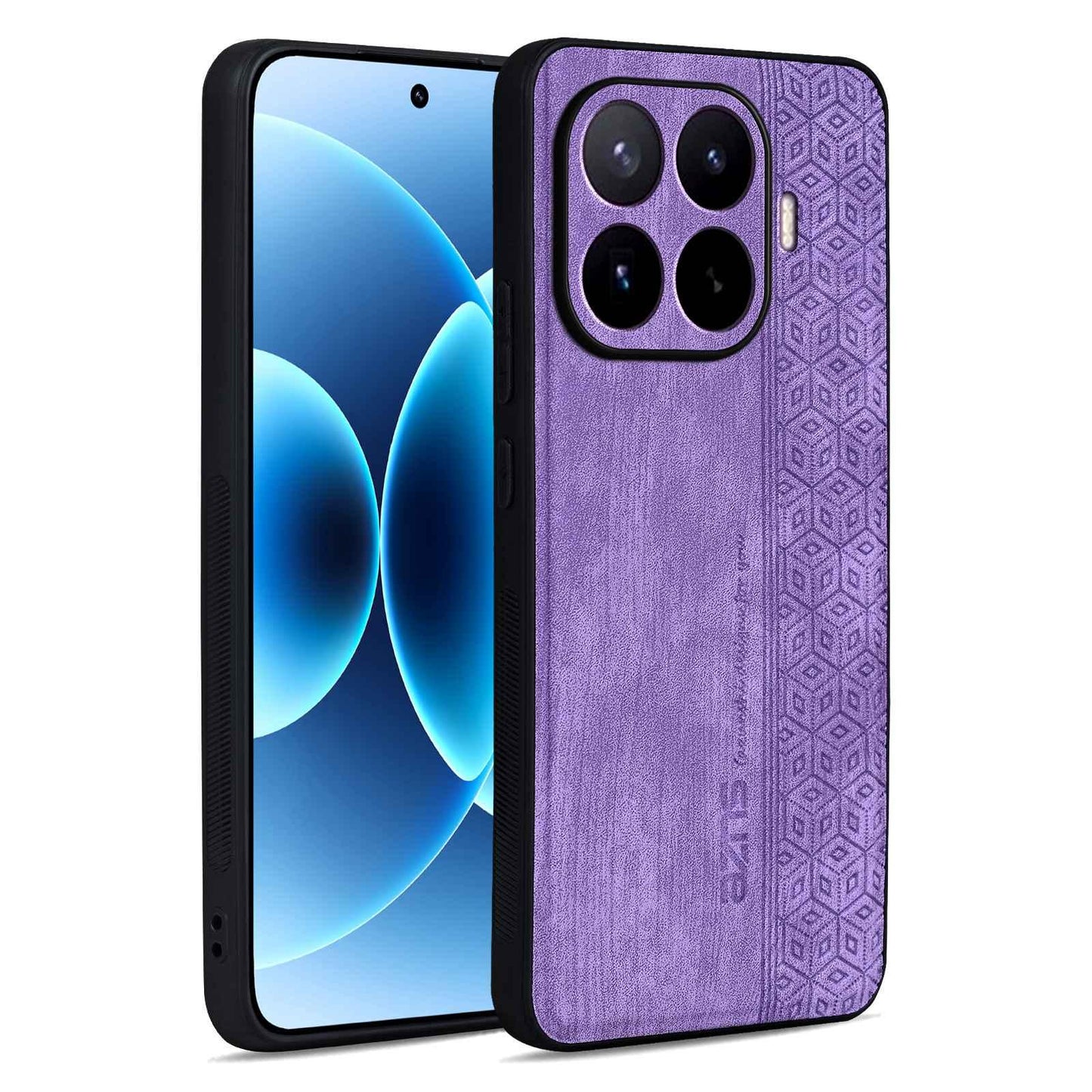 For Xiaomi 17T 5G AZNS 3D Embossed Skin Feel Phone Case(Purple)