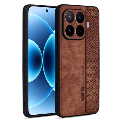 For Xiaomi 17T 5G AZNS 3D Embossed Skin Feel Phone Case(Brown)