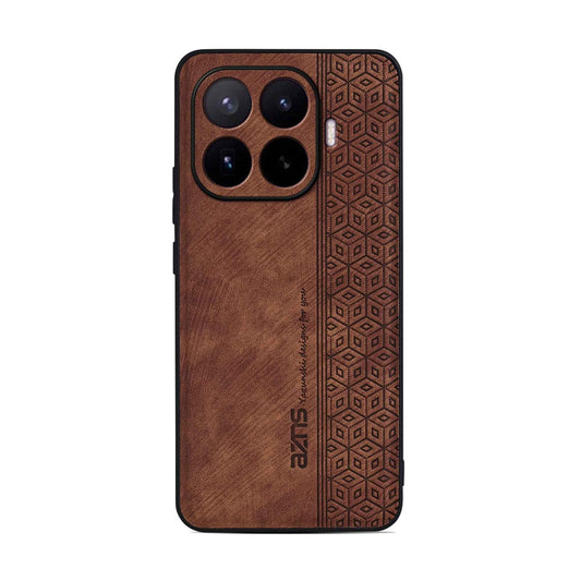 For Xiaomi 17T 5G AZNS 3D Embossed Skin Feel Phone Case(Brown)