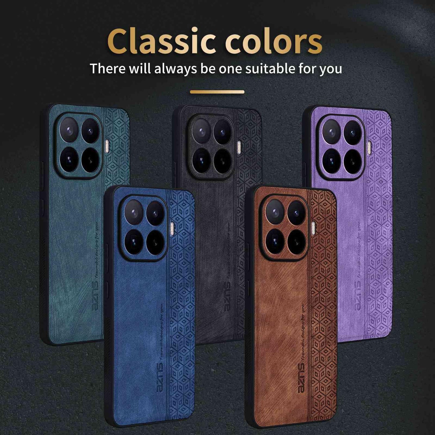 For Xiaomi 17T Pro 5G AZNS 3D Embossed Skin Feel Phone Case(Brown)
