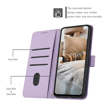 For Redmi K90 Pro Max / Poco F8 Ultra Embossed Kitten Phone Leather Case with Lanyard(Purple)