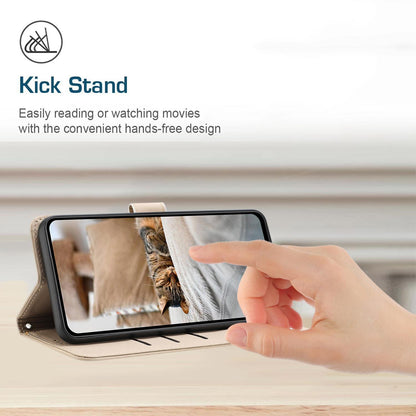 For Redmi K90 Pro Max / Poco F8 Ultra Embossed Kitten Phone Leather Case with Lanyard(Beige)
