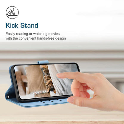 For Redmi K90 Pro Max / Poco F8 Ultra Embossed Kitten Phone Leather Case with Lanyard(Blue)