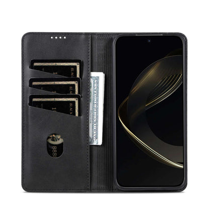 For Xiaomi 17T Pro 5G AZNS Magnetic Calf Texture Flip Leather Phone Case(Black)