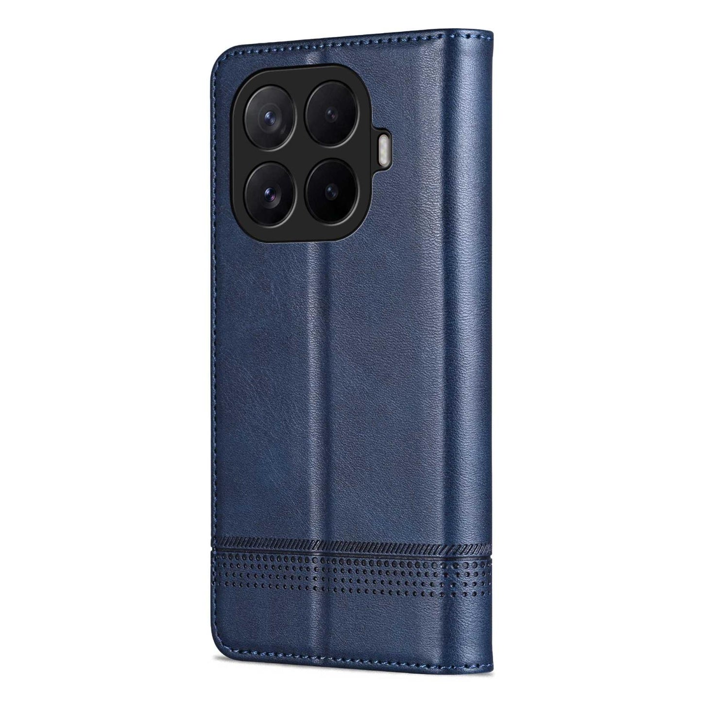 For Xiaomi 17T Pro 5G AZNS Magnetic Calf Texture Flip Leather Phone Case(Dark Blue)