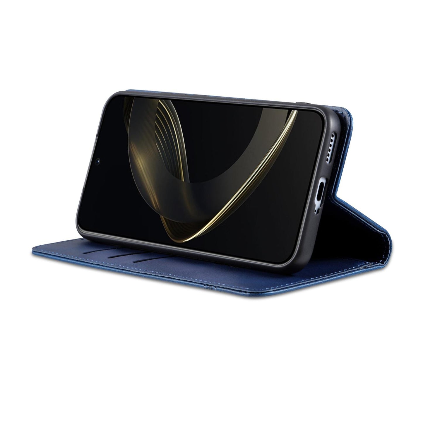For Xiaomi 17T Pro 5G AZNS Magnetic Calf Texture Flip Leather Phone Case(Dark Blue)