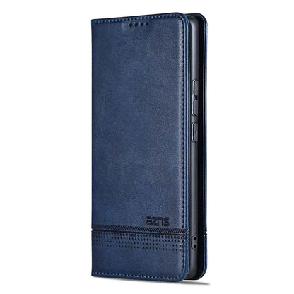 For Xiaomi 17T 5G AZNS Magnetic Calf Texture Flip Leather Phone Case(Dark Blue)