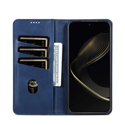 For Xiaomi 17T 5G AZNS Magnetic Calf Texture Flip Leather Phone Case(Dark Blue)