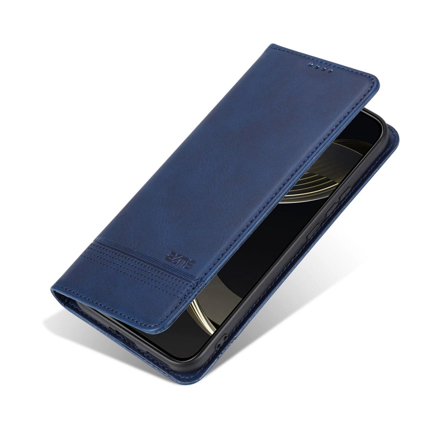 For Xiaomi 17T 5G AZNS Magnetic Calf Texture Flip Leather Phone Case(Dark Blue)