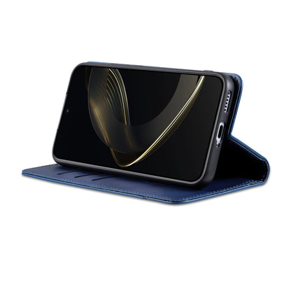 For Xiaomi 17T 5G AZNS Magnetic Calf Texture Flip Leather Phone Case(Dark Blue)