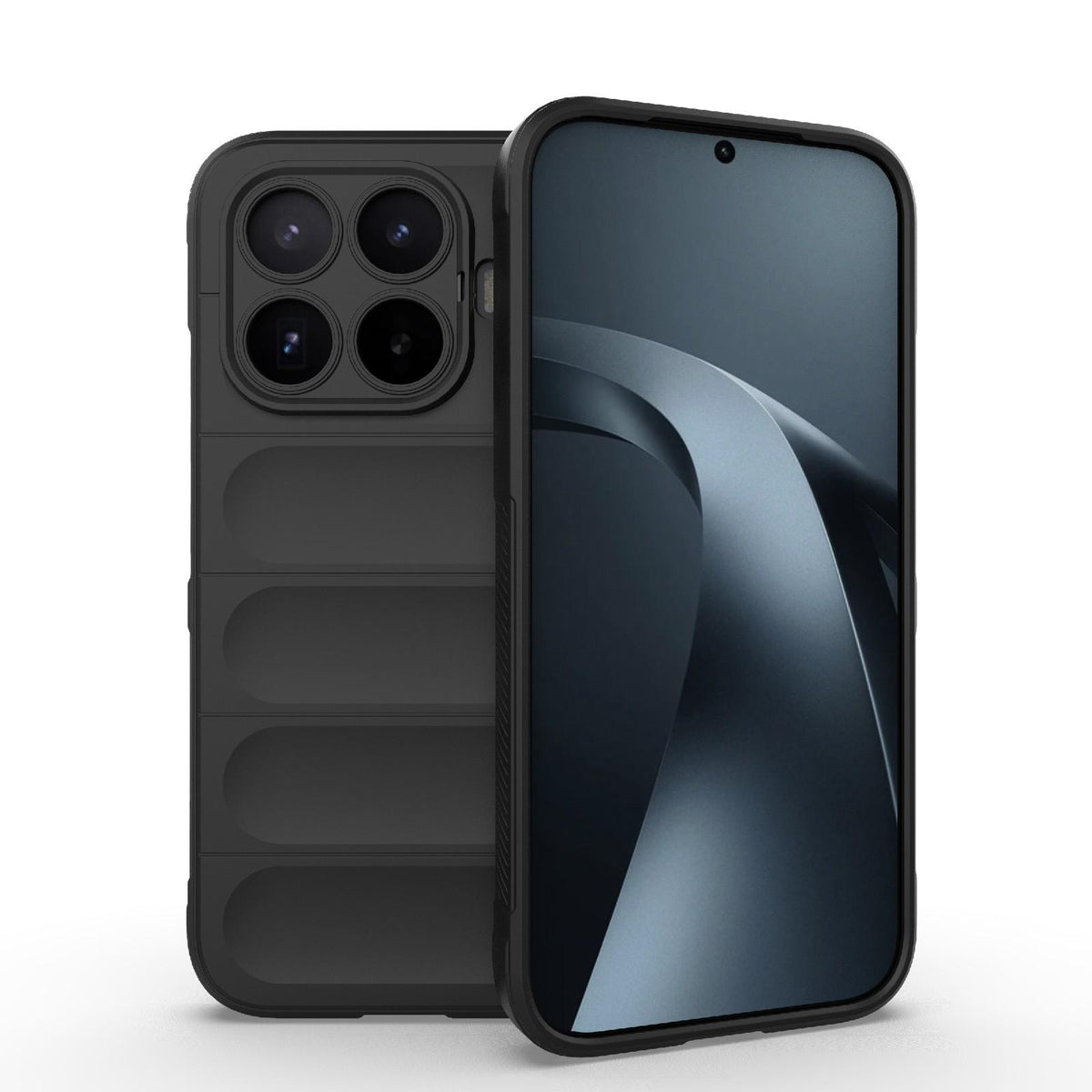 For Xiaomi 17T 5G Global Magic Shield TPU + Flannel Phone Case - Black - EDA007200214A