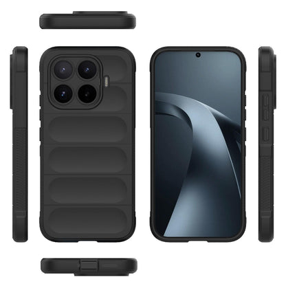 For Xiaomi 17T 5G Global Magic Shield TPU + Flannel Phone Case - Black - EDA007200214A