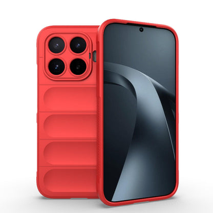 For Xiaomi 17T 5G Global Magic Shield TPU + Flannel Phone Case - Red - EDA007200214B