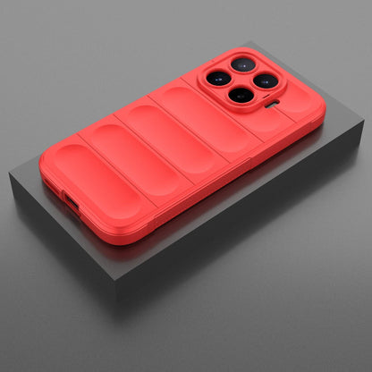 For Xiaomi 17T 5G Global Magic Shield TPU + Flannel Phone Case - Red - EDA007200214B