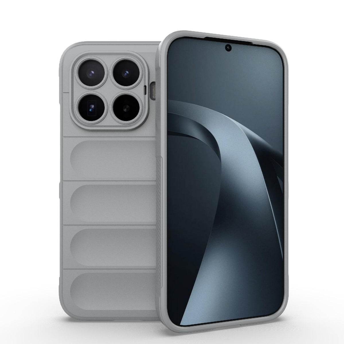 For Xiaomi 17T 5G Global Magic Shield TPU + Flannel Phone Case - Grey - EDA007200214C