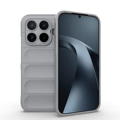 For Xiaomi 17T 5G Global Magic Shield TPU + Flannel Phone Case - Grey - EDA007200214C