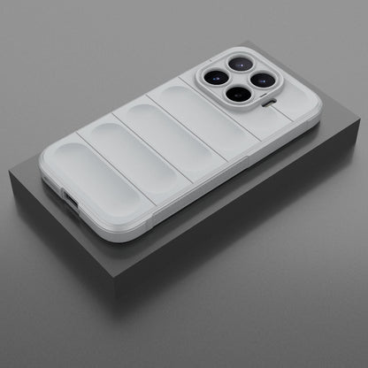 For Xiaomi 17T 5G Global Magic Shield TPU + Flannel Phone Case - Grey - EDA007200214C