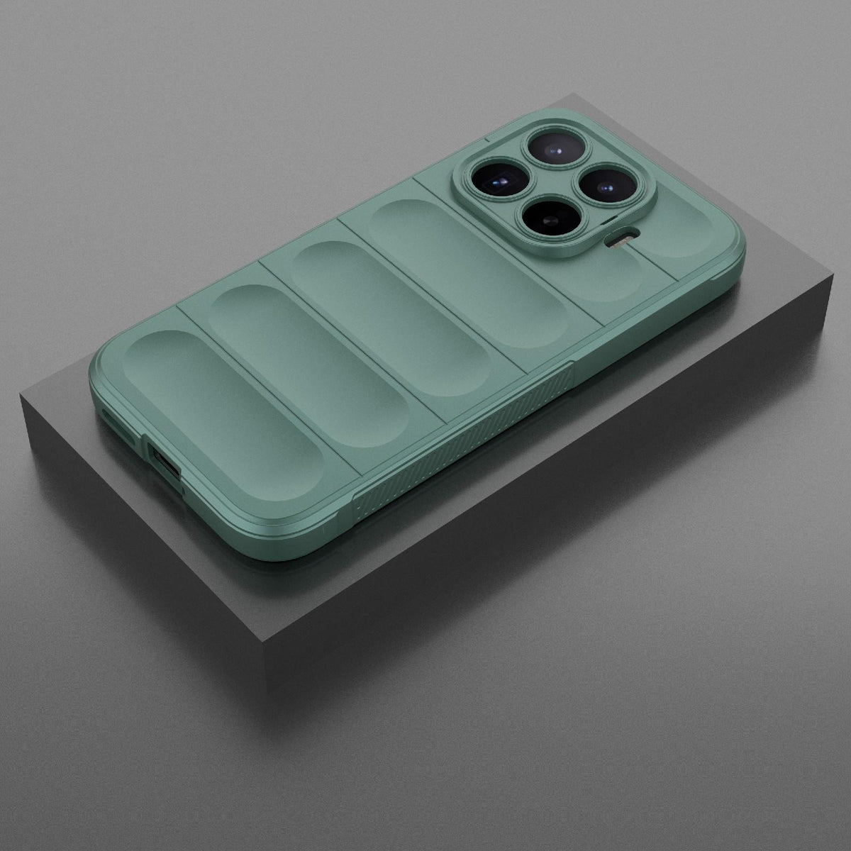 For Xiaomi 17T 5G Global Magic Shield TPU + Flannel Phone Case - Dark Green - EDA007200214D