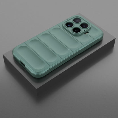 For Xiaomi 17T 5G Global Magic Shield TPU + Flannel Phone Case - Dark Green - EDA007200214D
