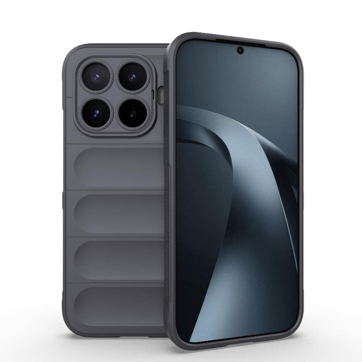 For Xiaomi 17T 5G Global Magic Shield TPU + Flannel Phone Case - Dark Grey - EDA007200214E