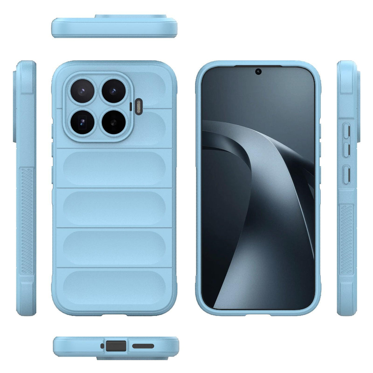For Xiaomi 17T 5G Global Magic Shield TPU + Flannel Phone Case - Light Blue - EDA007200214F