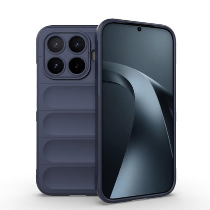 For Xiaomi 17T 5G Global Magic Shield TPU + Flannel Phone Case - Dark Blue - EDA007200214G