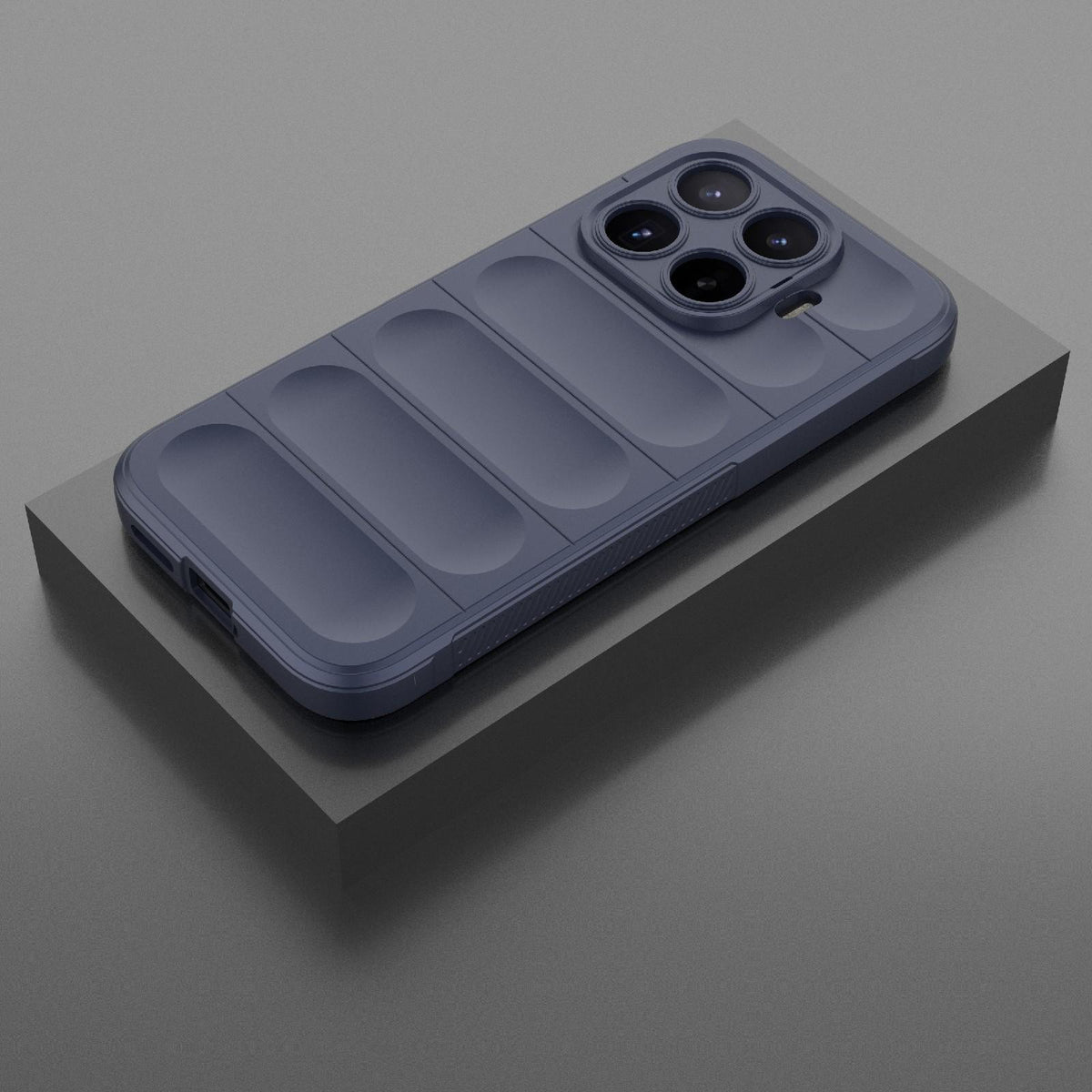 For Xiaomi 17T 5G Global Magic Shield TPU + Flannel Phone Case - Dark Blue - EDA007200214G