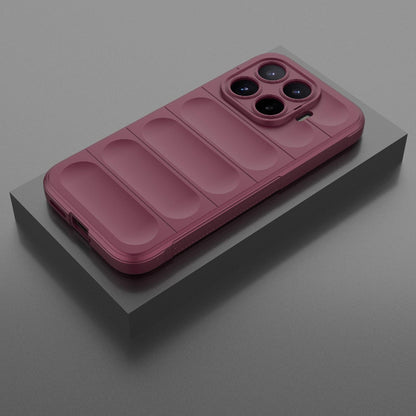 For Xiaomi 17T 5G Global Magic Shield TPU + Flannel Phone Case - Wine Red - EDA007200214I