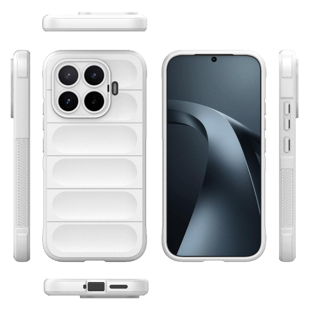 For Xiaomi 17T 5G Global Magic Shield TPU + Flannel Phone Case - White - EDA007200214J