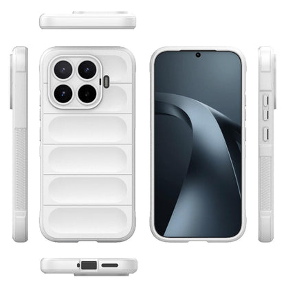 For Xiaomi 17T 5G Global Magic Shield TPU + Flannel Phone Case - White - EDA007200214J