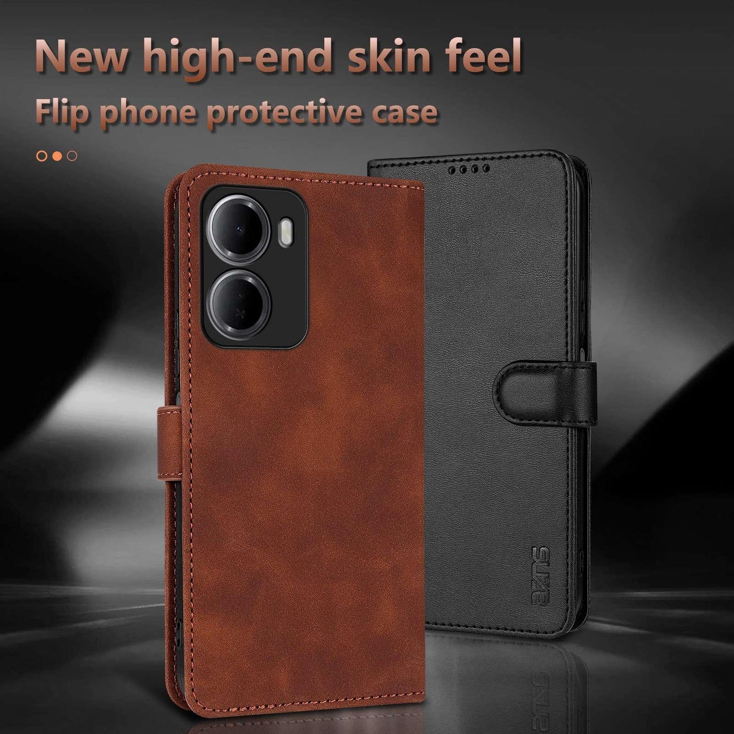 For Redmi 15a 5G/R70 5G/R70m 5G AZNS Skin Feel Calf Texture Flip Leather Phone Case(Rose Gold)