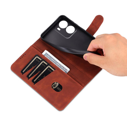 For Redmi 15a 5G/R70 5G/R70m 5G AZNS Skin Feel Calf Texture Flip Leather Phone Case(Brown)