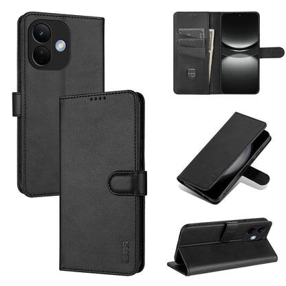 For Redmi Note 17 Pro 5G Global 163mm AZNS Skin Feel Calf Texture Flip Leather Phone Case(Black)