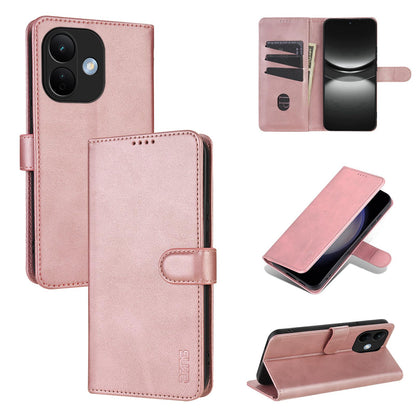 For Redmi Note 17 Pro 5G Global 163mm AZNS Skin Feel Calf Texture Flip Leather Phone Case(Rose Gold)