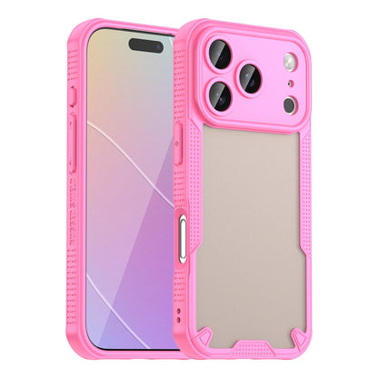 For iPhone 18 Pro Armor Glaze PC Hybrid TPU Phone Case - Pink - EDA007225339A