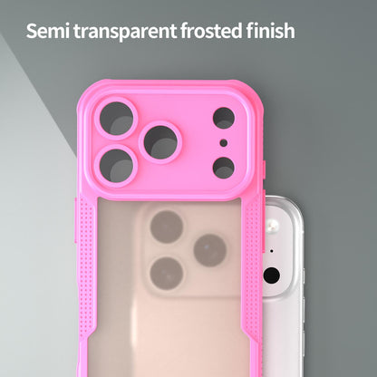 For iPhone 18 Pro Armor Glaze PC Hybrid TPU Phone Case - Pink - EDA007225339A