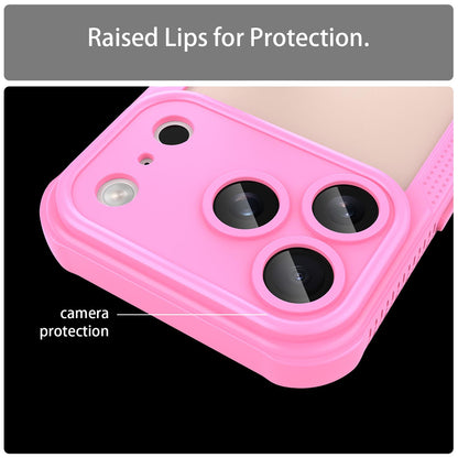 For iPhone 18 Pro Armor Glaze PC Hybrid TPU Phone Case - Pink - EDA007225339A