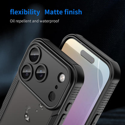 For iPhone 18 Pro Armor Glaze PC Hybrid TPU Phone Case - Black - EDA007225339B