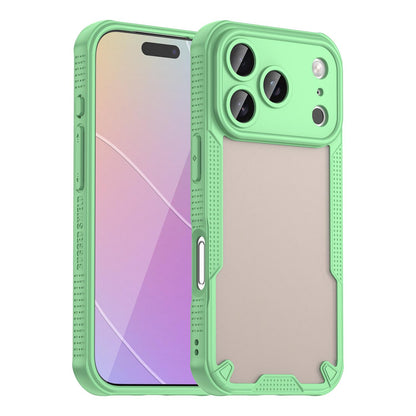 For iPhone 18 Pro Armor Glaze PC Hybrid TPU Phone Case - Green - EDA007225339D