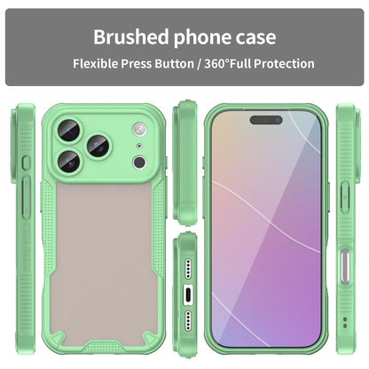 For iPhone 18 Pro Armor Glaze PC Hybrid TPU Phone Case - Green - EDA007225339D