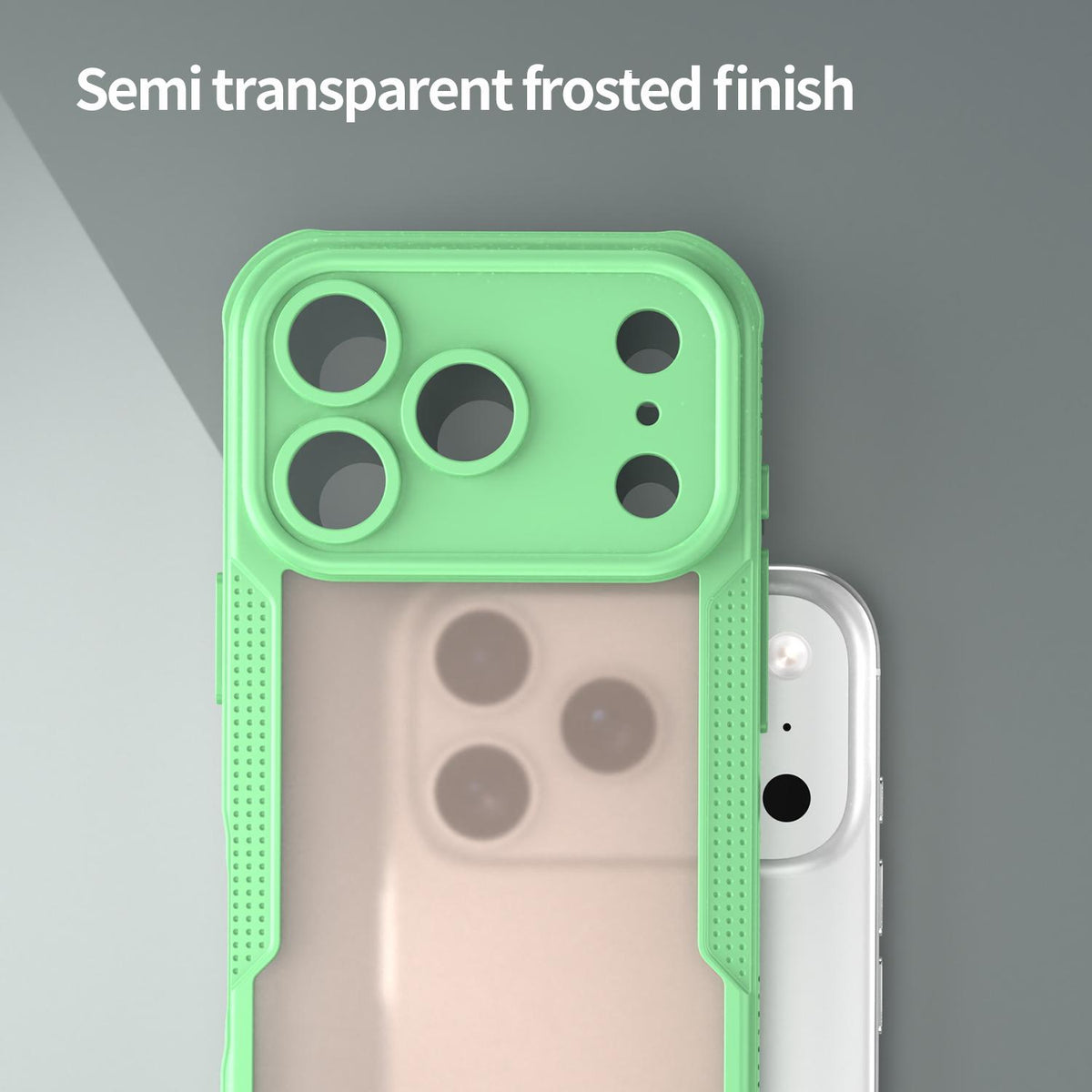 For iPhone 18 Pro Armor Glaze PC Hybrid TPU Phone Case - Green - EDA007225339D